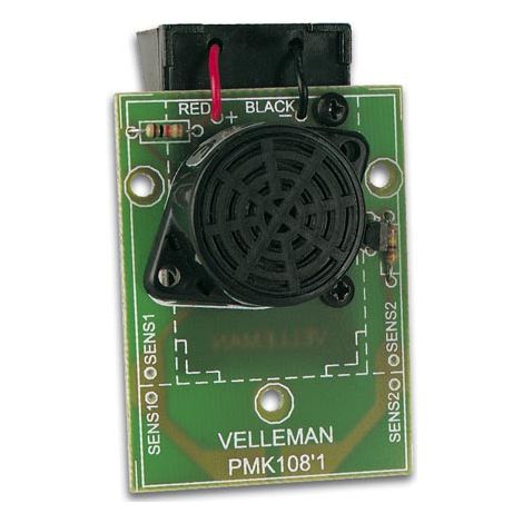 Whadda Kit de Soldadura, Bricolaje, Alarma de Agua, Sensor de Agua Desmontable, Alarma de detección, batería de 9 V (1/2)