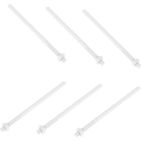 Bouton de Chasse D’eau Wc à Tige en Plastique, Lot de 10, Blanc (1/5)