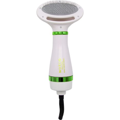 Sèche-cheveux 2 en 1 pour animaux avec brosse lissante, 3 vitesses réglables, outil de toilettage pour chats et chiens, prise américaine 110 V