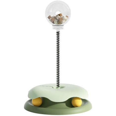 Cat Treat Dispenser - Automatic Plastic Dispenser, Practical and Durable - Green Color (1/5)
