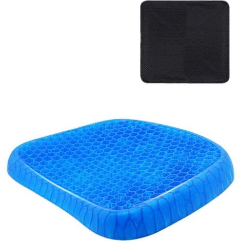 Coussin en gel respirant, coussin en gel multifonctionnel, coussin anti-escarres, soulage la pression sur les problèmes orthopédiques, avec housse antidérapante (Style B)-AquaForge (1/5)