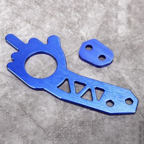 Ensemble d'anneaux de remorquage universels pour voiture, en alliage d'aluminium, avant et arrière, bleus. (1/5)
