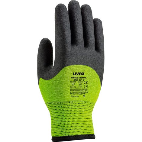 Guantes protectores de invierno Uvex Unilite Thermo Plus Cut C 60591 - 7 (S) - Nero/Verde