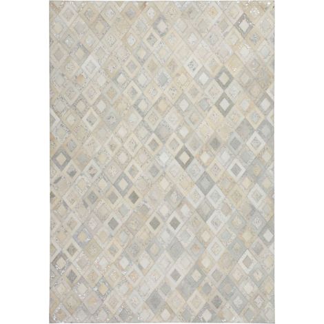 Tapis fait main spark 110 gris argent - 120 x 170 cm