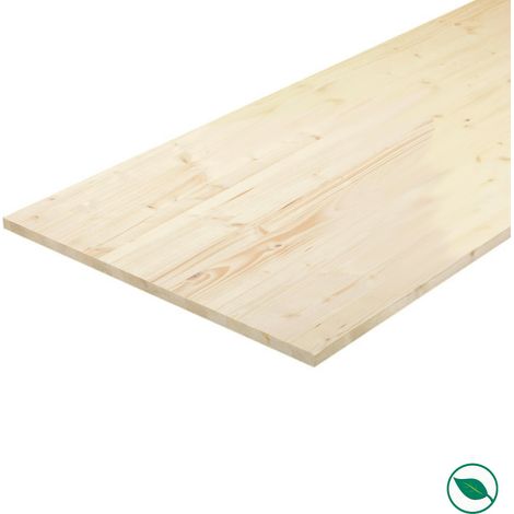 Forestea – Plateau sapin massif lamellé collé 2500 x 800 x 38 mm – PEFC 70% – Pour chantiers humides – Finition lisse pour assemblage précis (1/5)
