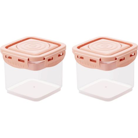 2 pièces distributeur de lait en poudre, contenant portable pour préparation de biberons, étanche et empilable, idéal pour voyages, pique-niques et bébés (1/5)