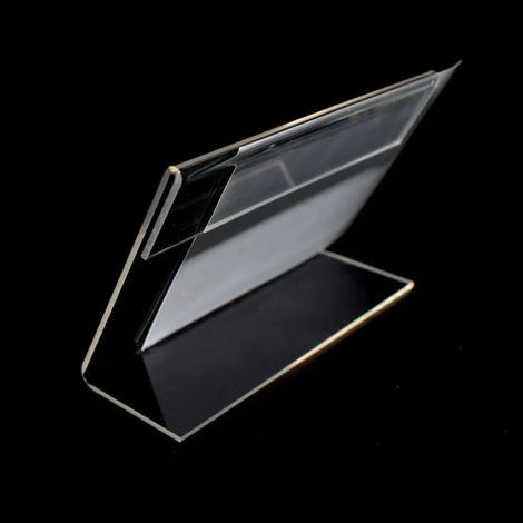 Set mit 48 transparenten Preisschildhaltern aus Acryl für Bäckereien, Lebensmittelgeschäfte und Büros (6 x 4 cm) (1/5)