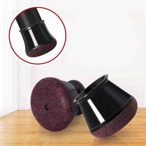 Couvre-Pieds de Chaise, Protège-Pieds de Chaise Améliorés, Capuchons de Pieds Noirs, 16 pièces Fond en Feutre de Silicone Doux (1/4)