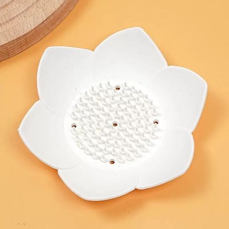 5er Set Seifenschalen, florales Seifenschalenmuster mit Abfluss, Silikon Seifenschalen, Küchenseifenschalen, Seifenschalen für Dusche, Bad und Kü (1/5)