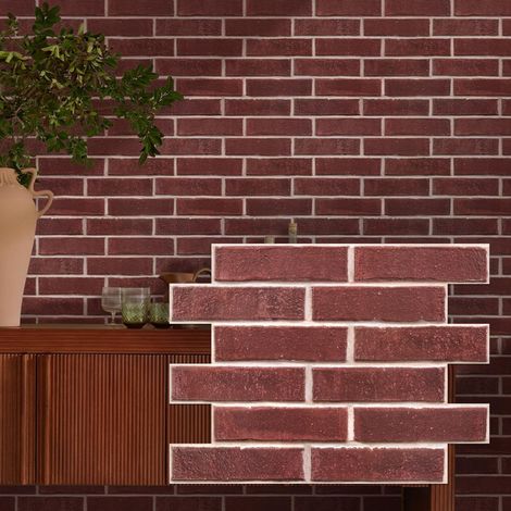 Panneaux Muraux 3D Adhesif Brique, 10 Pièces, 30 x 40 cm, Léger PVC AutoAdhésif Panneaux Muraux 3D Pierre Décoration Pour Décoration Intérieure (1/5)
