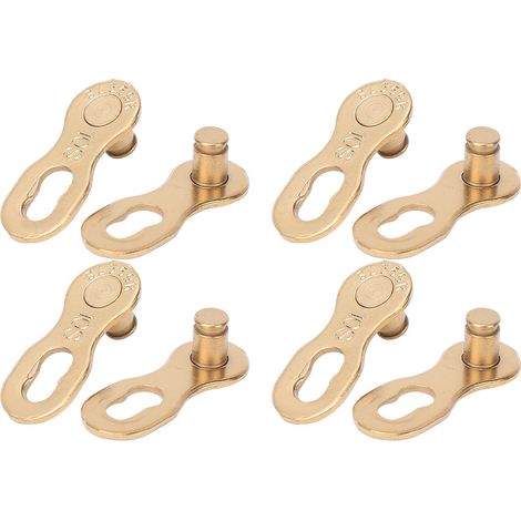 4 Maillons de Chaîne Rapides 10 Vitesses en Acier Doré pour Vélo - Pièces de Connexion et Accessoires Cyclisme (1/5)