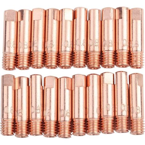Confezione da 20 punte in rame premium Akozon per torce di saldatura MIG/MAG 15AK - 0,8 mm per prestazioni di lunga durata (0,8) (1/5)