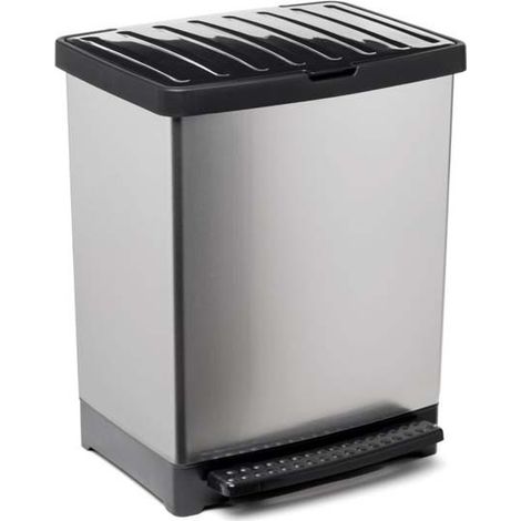 Tatay Trend bidone per riciclaggio 25L in plastica metallizzata