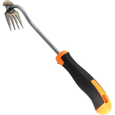 Arrache Mauvaise Herbes Jardinage, Outil Arrache Mauvaises Herbes, Extracteur Mauvaises Herbes, Rateau Desherbage, Désherbage Révolutionnaire,Orange (1/5)
