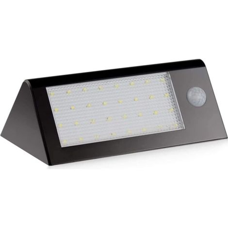 IP65 Wasserdicht, superhelle 400 Lumen 32 LED Solar-Bewegungsmelderleuchte, Sicherheitsleuchte für Tür, Eingang, Wege, Garten, Terrasse (Schwarz)