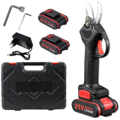 royaluxe -Sécateur 21V 2 batteries Coupeuse d'élagage d'aménagement paysager pour arbres fruitiers (1/5)