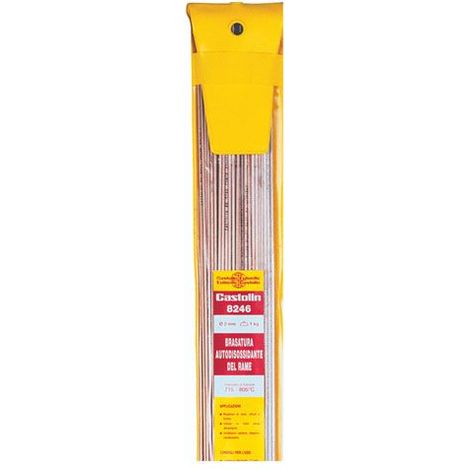 Bacchetta 2MM per Brasatura Rame Lega 8246 Castolin Confezione da 1Kg - 8246RB2010I