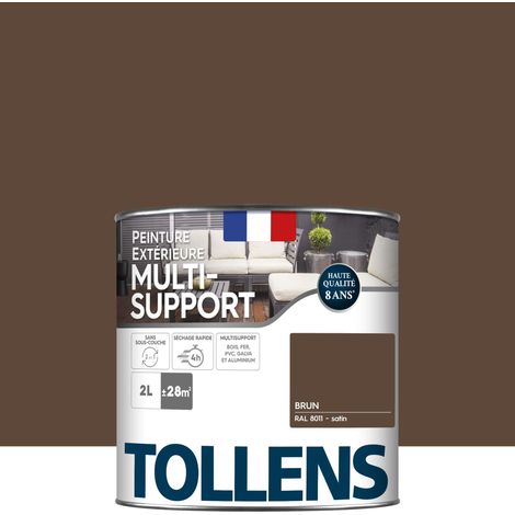 Tollens – Peinture extérieure multisupport ultra résistante satinée 2L – Couverture 28 m² – Séchage rapide en 4h – Protection contre intempéries et UV