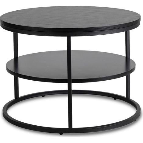 Couchtisch mit Ablage, 70 cm, Schwarz, Modern (1/5)