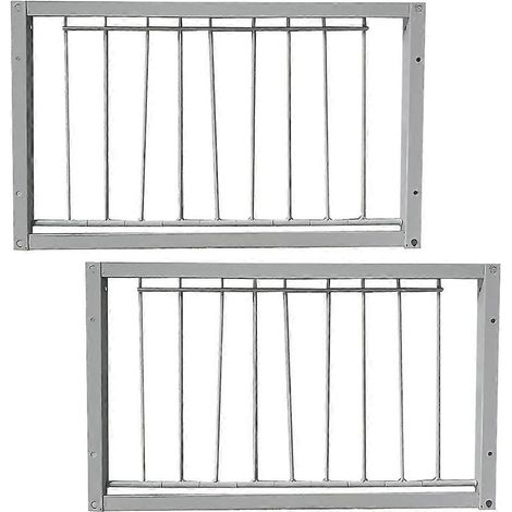 Porte de cage à oiseaux (lot de 2) - Accessoires de sécurité pour pigeons - Matériau en fer - Entrée pour l'entraînement des pigeons - 43 x 26 x 2 cm - Blanc (1/5)