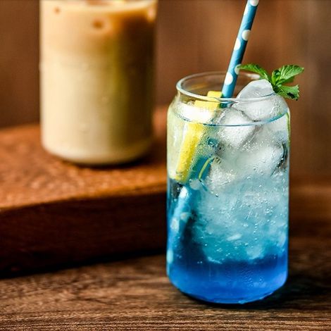 Kreatives Glas für Cola, Saft, Milch, Früchtetee, Bier, Wasser und Kaltgetränke