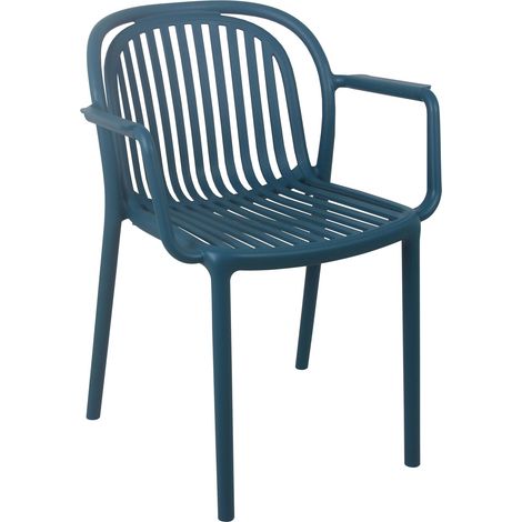 Fauteuil de terrasse bleu canard (1/5)