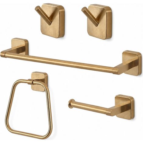 Set 5 pezzi in acciaio inox oro opaco porta salviette 30 cm Tonga di Gedy (1/5)