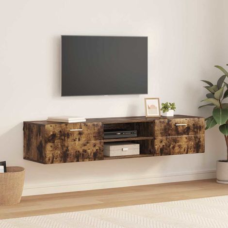 vidaXL Wooden Cabinet 150 x 39 x 30 cm Smoked Oak Engineered Wood