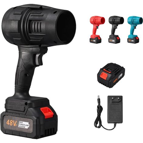 Soffiatore Turbo Jet, spolveratore d'aria Turbo super potente senza fili, mini soffiatore portatile antipolvere, soffiatore a getto secco per asciugare l'auto (nero)