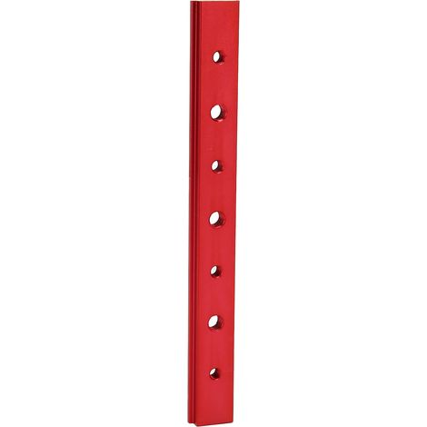 Gabarit de rail d'onglet à rainure en T 200 mm en alliage d'aluminium avec vis en T, accessoire pour le travail du bois, rouge (1/5)