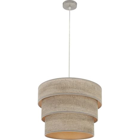Colgante Triple Smile 1xe27 Niquel/madera Gris Regx40x40 Cm (1/4)
