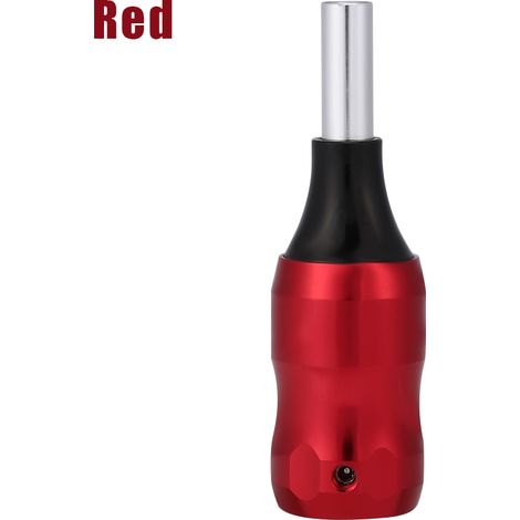 Set de 2 poignées en alliage d'aluminium rouge pour machine à tatouer, accessoires de cartouches rondes. (1/5)