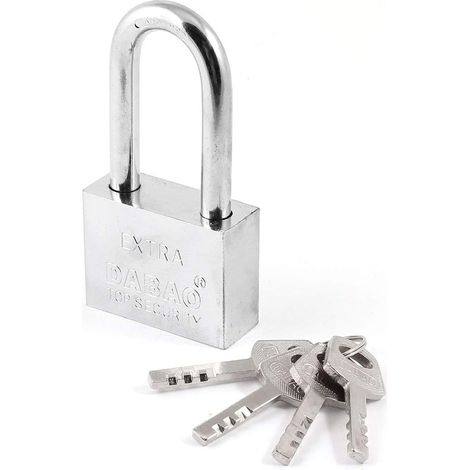 Metall Schubladenschrank Koffer Toolbox Vorhängeschloss Silverfarbe 50mm 4 Schlüsseln