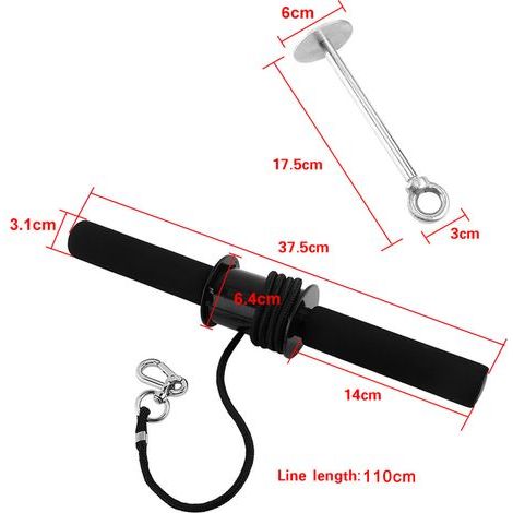 Rodillo de muñeca para fortalecer los músculos - Ejercicio de antebrazo y muñeca - Curl de fuerza (1/5)
