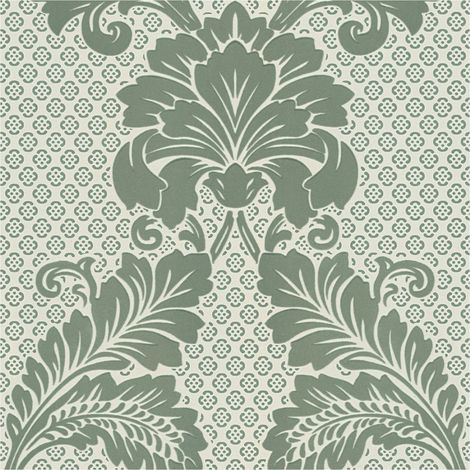 Baroque wallcovering wall Profhome 305443 non-woven wallpaper slightly textured baroque style matt green blue 5.22 m2 (56 ft2) (1/5)