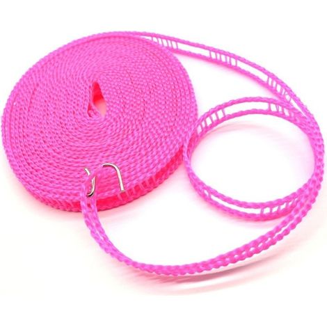 Tendedero de nailon resistente al viento, tendedero portátil (rosa, 5 metros de largo, 1 unidad) (1/5)