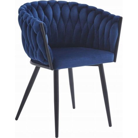 Sedia ORION - velluto blu navy x 1 (1/3)