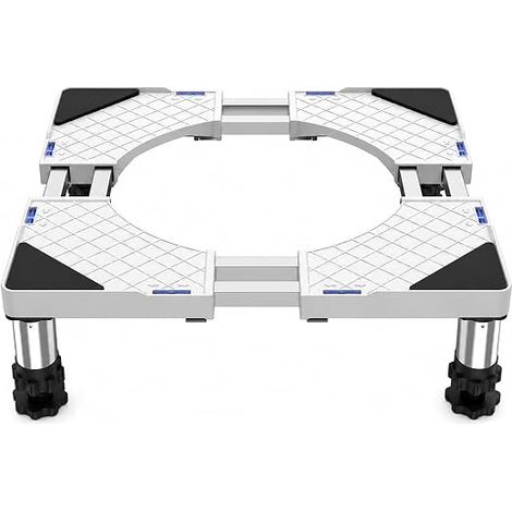 Washing Machine Base with 4 Feet 8 Tubes Adjustable Base for Refrigerator Dryer Holder Load 500 kg Adjustable Width 54.5  67 cm Height 13  17 cm (1/5)