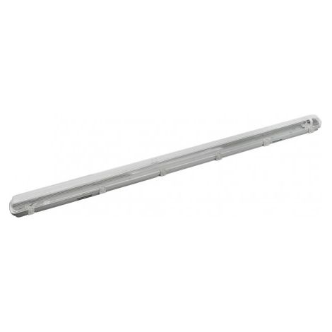 FAB 150491120  Schermo Stagno 120cm Linee Per Led 1xt8 Ip54 Grigio/trasparente 128x7,8x6 Cm (1/2)