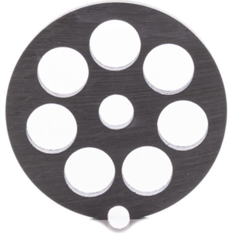 12-mm-Lochscheibe – Größe 5 – Stahl – Für manuelle Fleischwölfe – Durchmesser 53,4 mm (1/4)