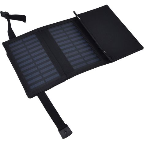 20W 5V Solarpanel, faltbares Solarladegerät mit 4 monokristallinen Siliziumpanelen, tragbares Solarset für den Außenbereich (Batterie nicht enthalten) (1/5)