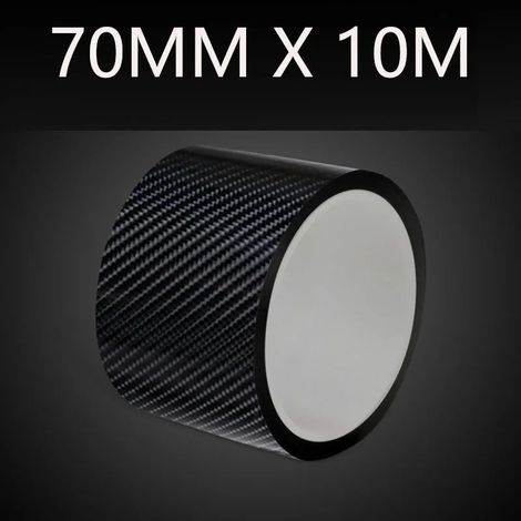 (70 mm x 10 m) Autocollants de protection pour voiture en fibre de carbone 5D : protection des seuils de porte,protection anti-rayures,protection pour pare-chocs,ruban adhésif de protection pour voitu (1/3)