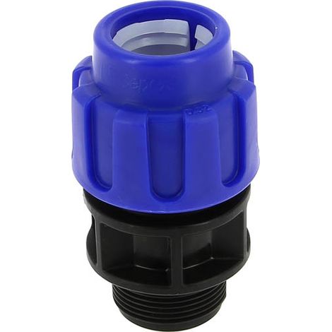Raccord polypropylène compression 10bar Mâle 1"1/4 PE Ø32