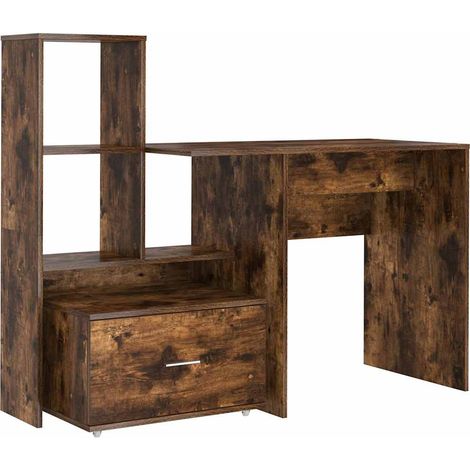 Maison Exclusive - Schreibtisch mit Regal Geräucherte Eiche 131,5