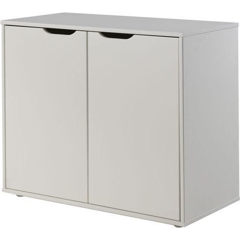 Kommode RIGA-12 mit 2 Drehtüren, weiß lackiert BxHxT: 85,5x43,3x72cm