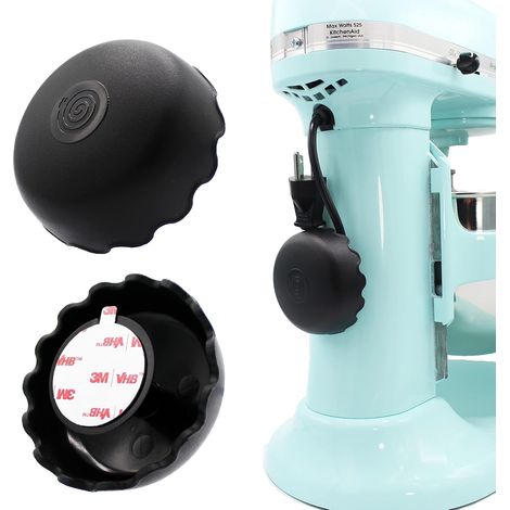 Confezione da 2 organizer per cavi resistenti al calore – Neri – Adesivi – Base flessibile – Per elettrodomestici da cucina e computer (1/3)