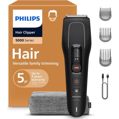 Cortapelos inalámbrico Philips HC5733/15 negro 16 alturas de corte DualCut Turbo
