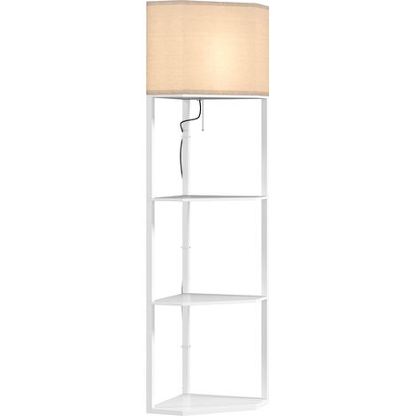 ThreeShelf Corner Floor Lamp  White (1/5)