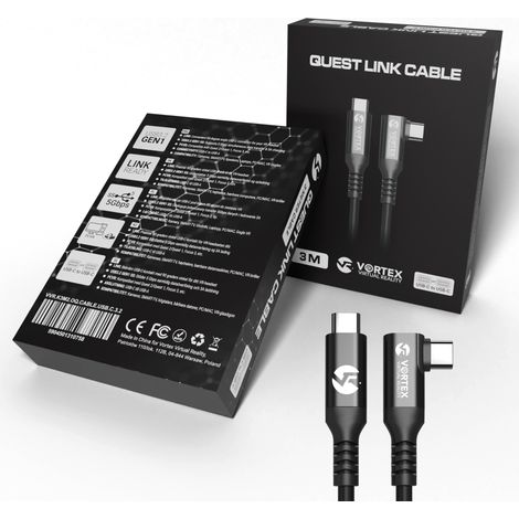 Cable de 3 m de VortexVR USB-C a Meta Quest Link  para Quest 3S Quest 3 Quest 2 (1/5)