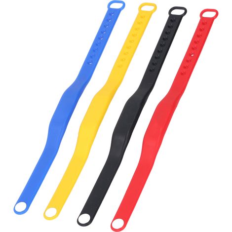 Bracelet NFC en Silicone coloré résistant à l'eau, 4 pièces, contrôle d'accès réinscriptible pour piscine, Sauna, salle d'hôtel.